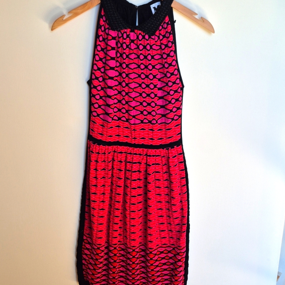 Missoni Red/Pink/Black Knit Halter Dress